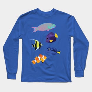 Exotic Fish sticker pack Long Sleeve T-Shirt